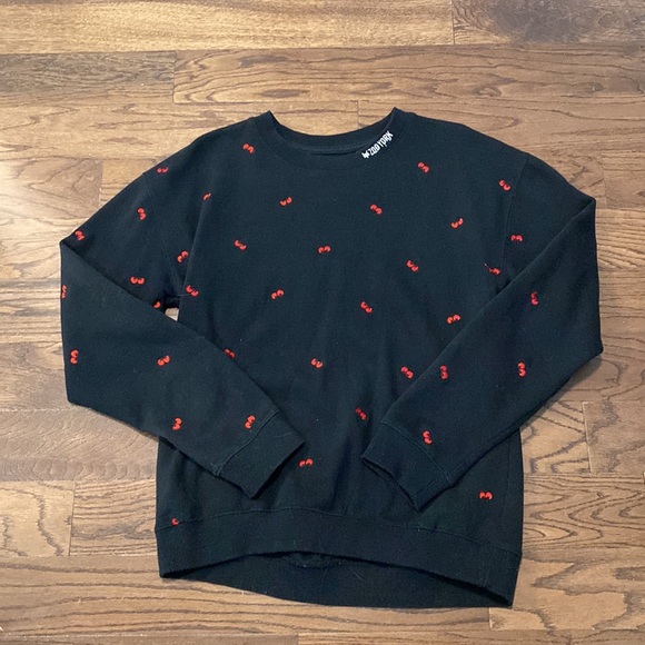 ZOO YORK - cherry sweater crew neck embroidered size medium - Picture 1 of 6